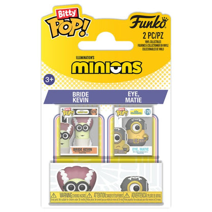 blister 2 figures bitty pop minions kevin & eye