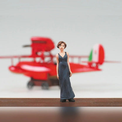 model kit savoia s21f ver2 seaplane  figure gina porco rosso