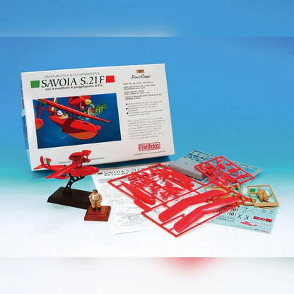 Modellbausatz Savoia S 21F ver 2 Wasserflugzeug + Figur Porco Porco Rosso