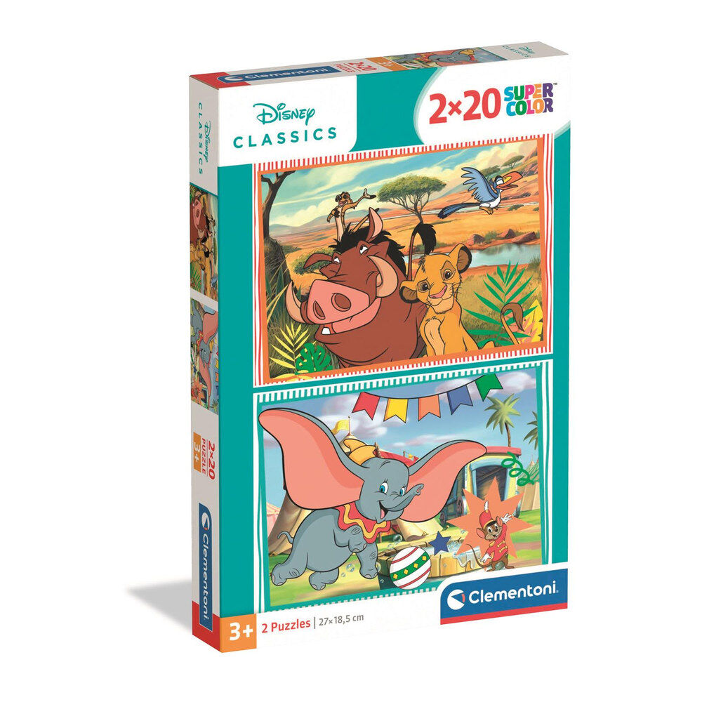 disney classic puzzle 2x20pcs