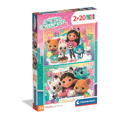 gabby's dollhouse puzzle 2x20pcs