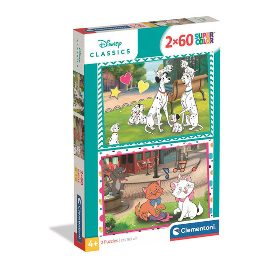 disney classic puzzle 2x60pcs