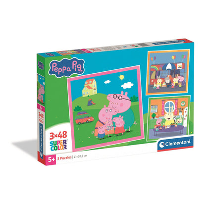 peppa pig puzzle 3x48pcs