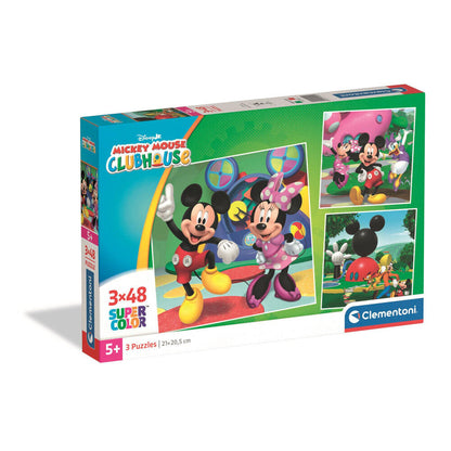 mickey disney mouse club house puzzle 3x48pcs