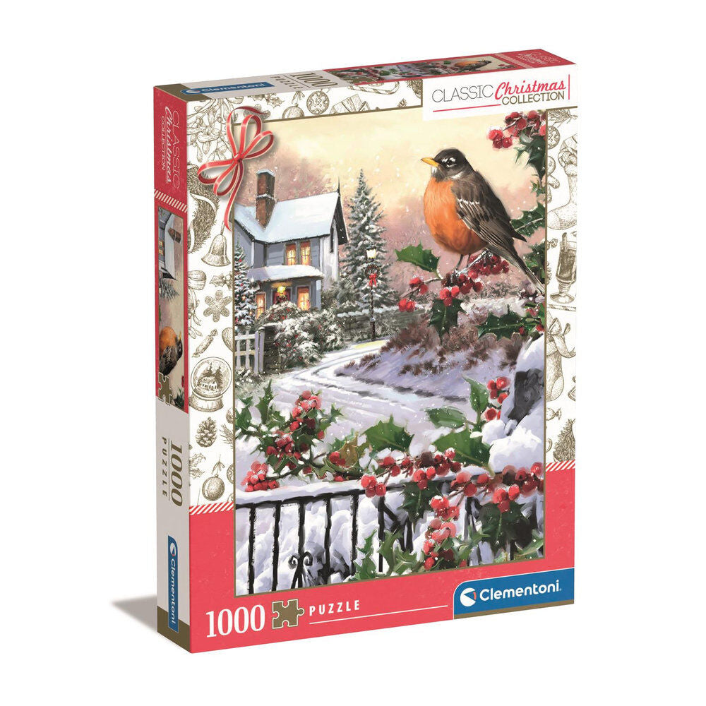 puzzle robin and holly bushes christmas collection 1000pcs