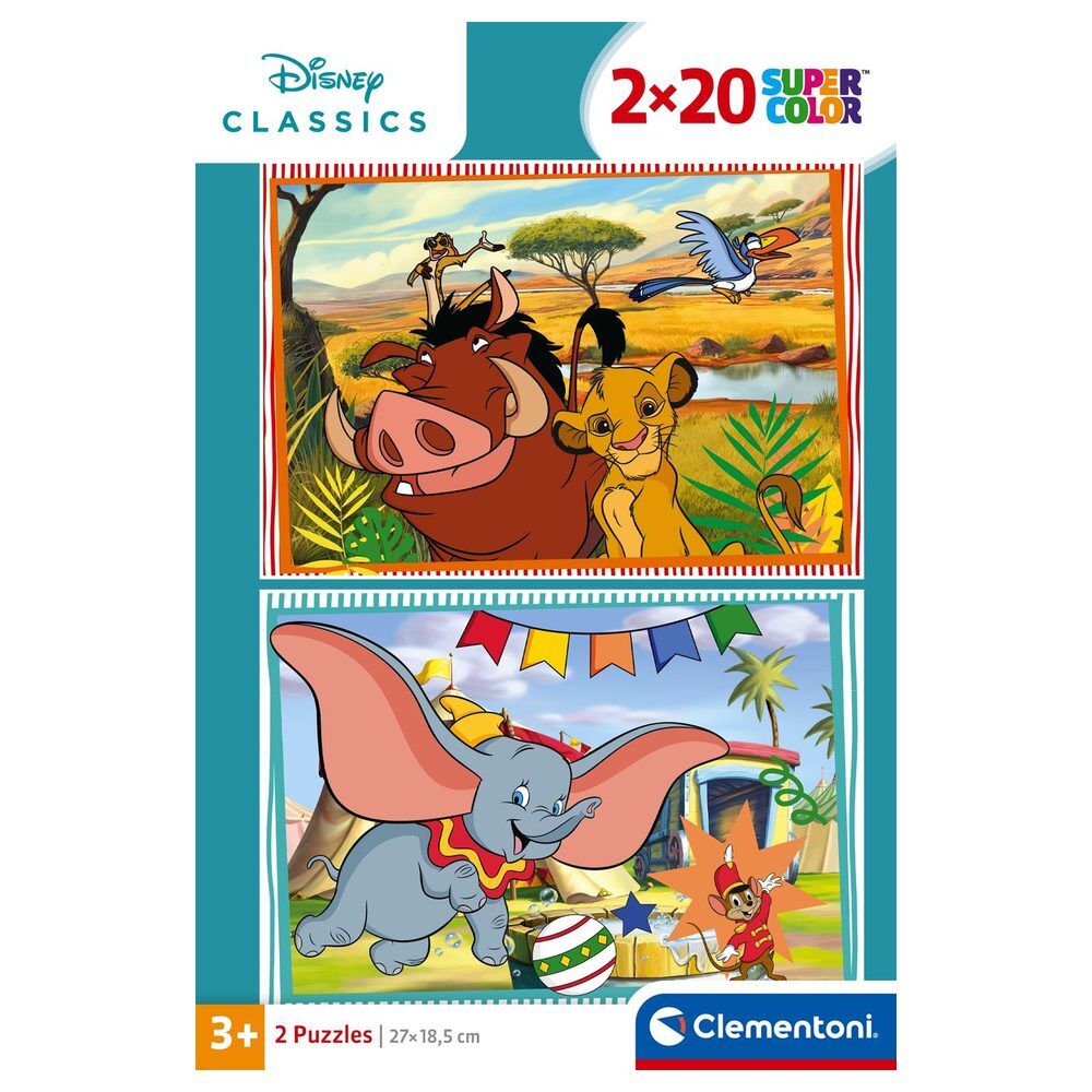 Quebra-cabeça clássico da Disney 2x20 peças