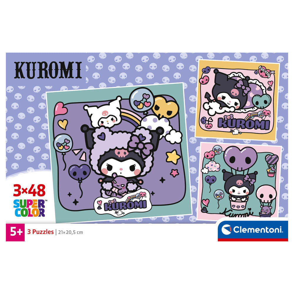Kuromi Hello Kitty Puzzle 3x48pcs