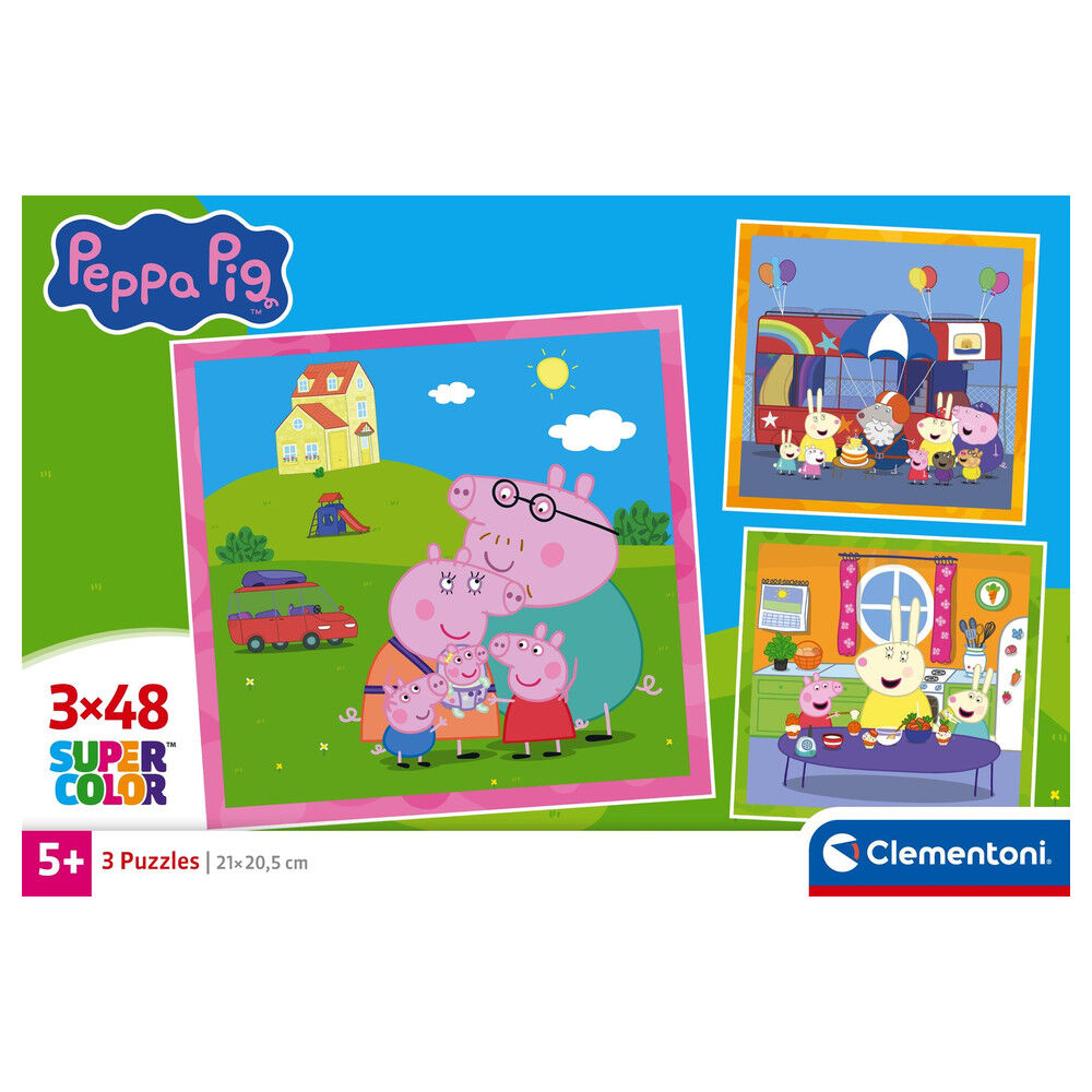 Peppa Pig Puzzle 3x48pcs