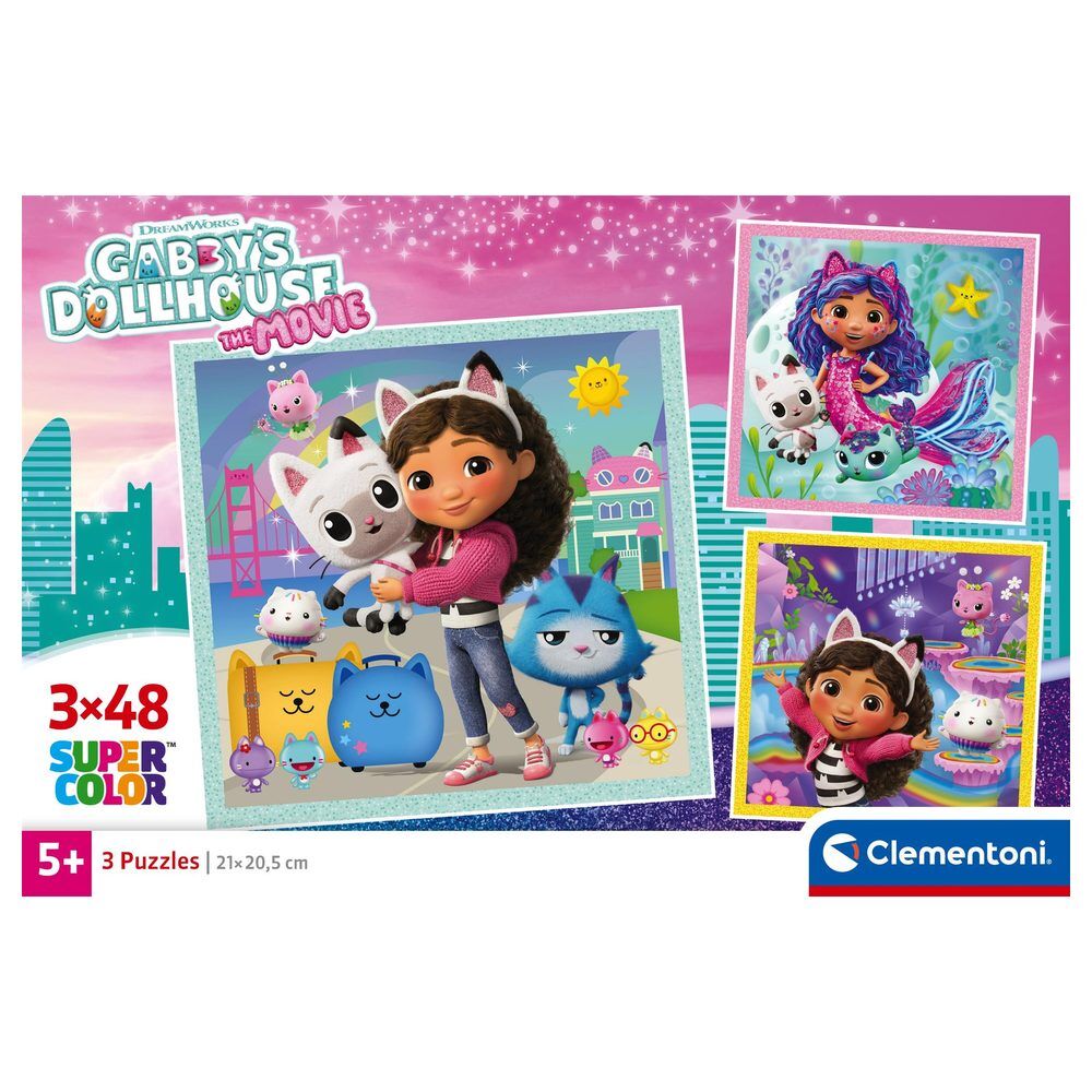 Gabby's Dollhouse Puzzle 3x48pcs