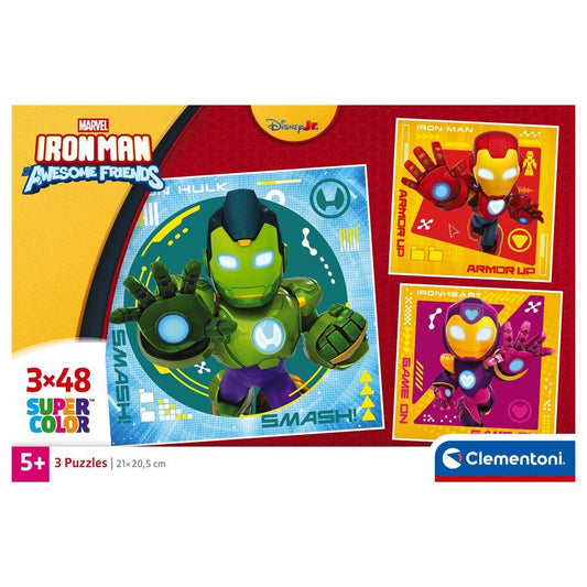Puzzle Square Iron Man And His Awesome Marvel 3x48pcs