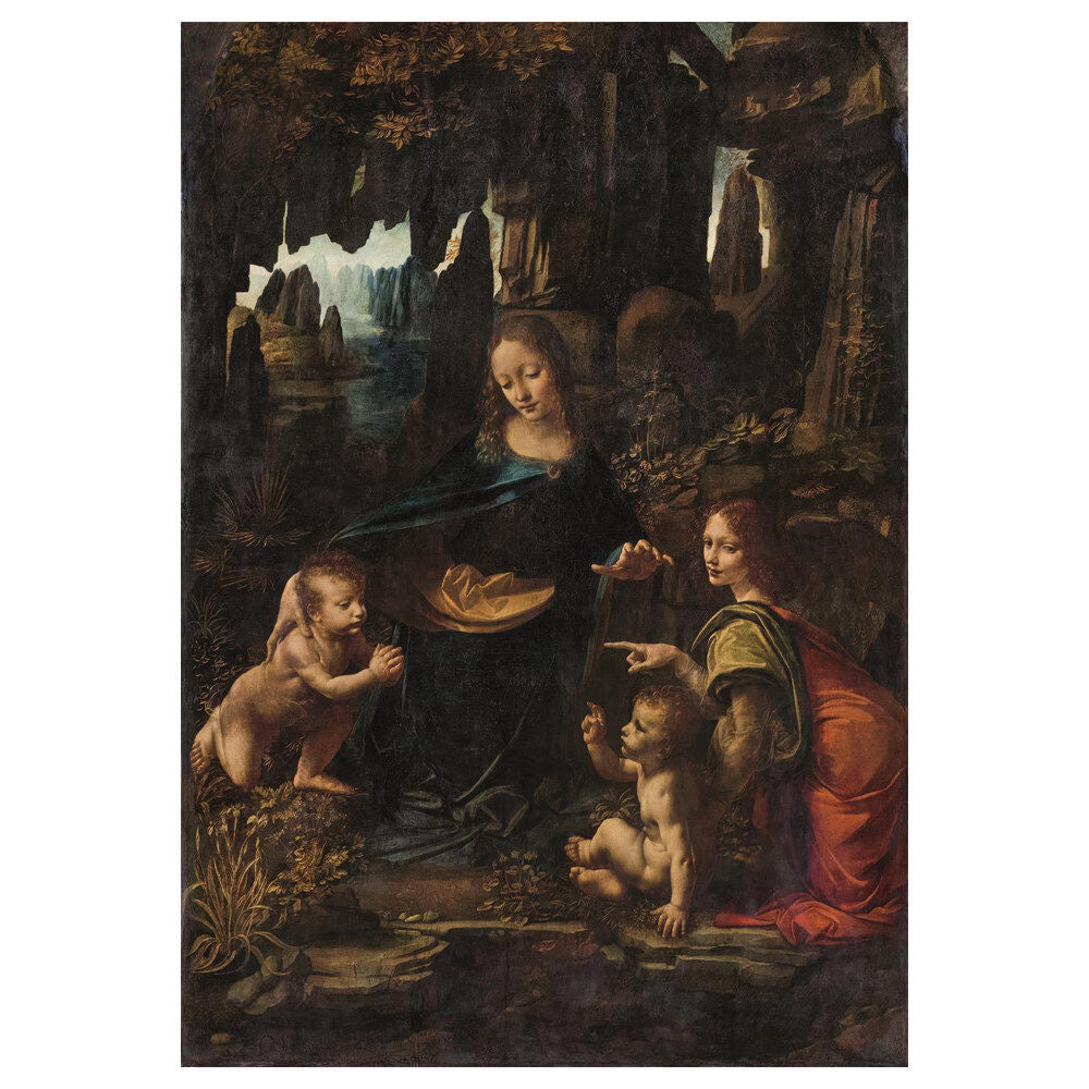 Quebra cabeça do Louvre Leonardo A Virgem das Rochas Museu 1000 peças