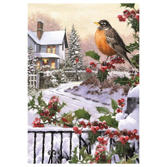 Puzzle Robin And Holly Bushes Christmas Collection 1000pcs