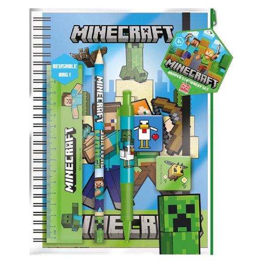 Conjunto de papelaria Minecraft