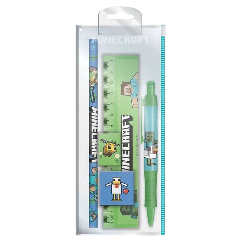 Conjunto de papelaria Minecraft