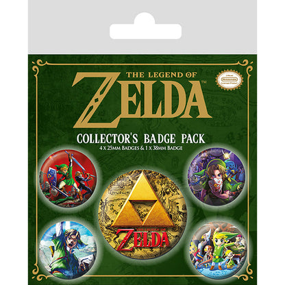 Set of 5 The Legend of Zelda badges