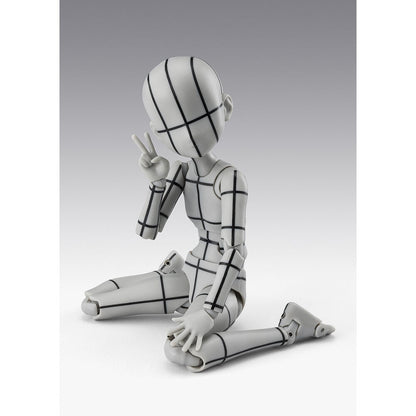 S H  Figuarts Figur  Körper Chan Ken Sugimori Edition  Drahtgittermodell  graue Farbversion  13 cm