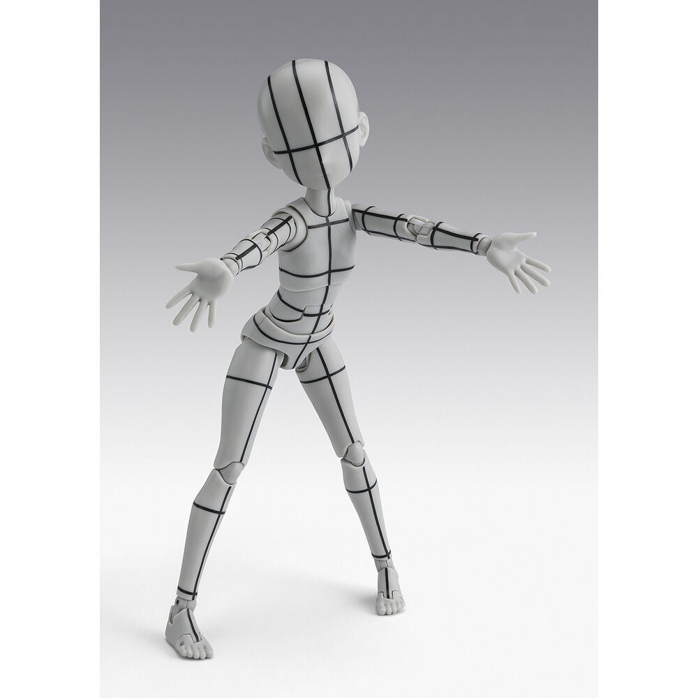 S H  Figuarts Figur  Körper Chan Ken Sugimori Edition  Drahtgittermodell  graue Farbversion  13 cm
