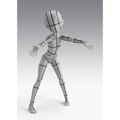 S H  Figuarts Figur  Körper Chan Ken Sugimori Edition  Drahtgittermodell  graue Farbversion  13 cm