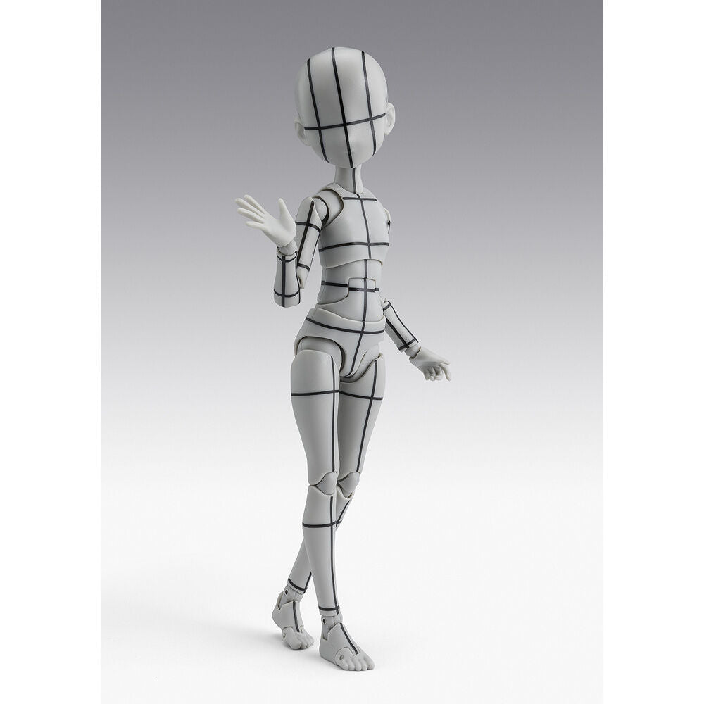 S H  Figuarts Figur  Körper Chan Ken Sugimori Edition  Drahtgittermodell  graue Farbversion  13 cm
