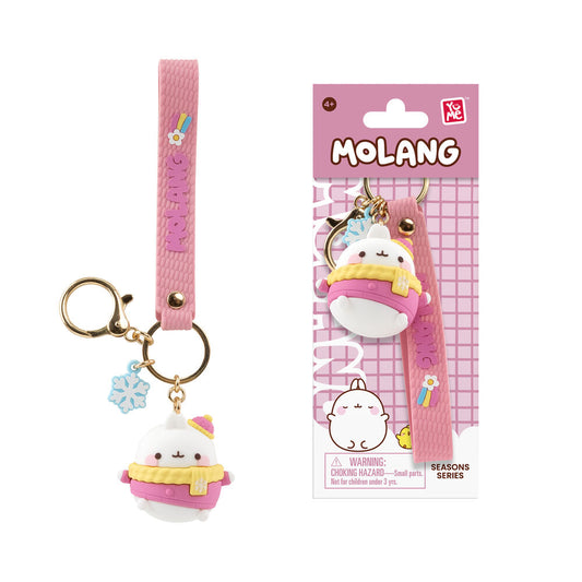 Variedade de chaveiros com figuras do tempo Molang