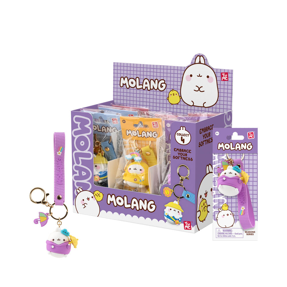 Assortiment de porte clés figurines Météo Molang