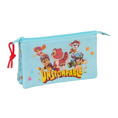dino rescue paw patrol triple pencil case