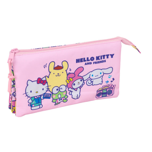 hello kitty & friends triple pencil case