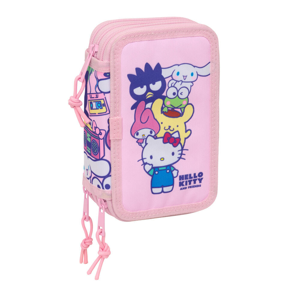 hello kitty & friends triple pencil case 37pcs