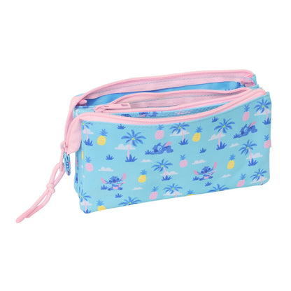 Waves Stitch Disney triple pencil case