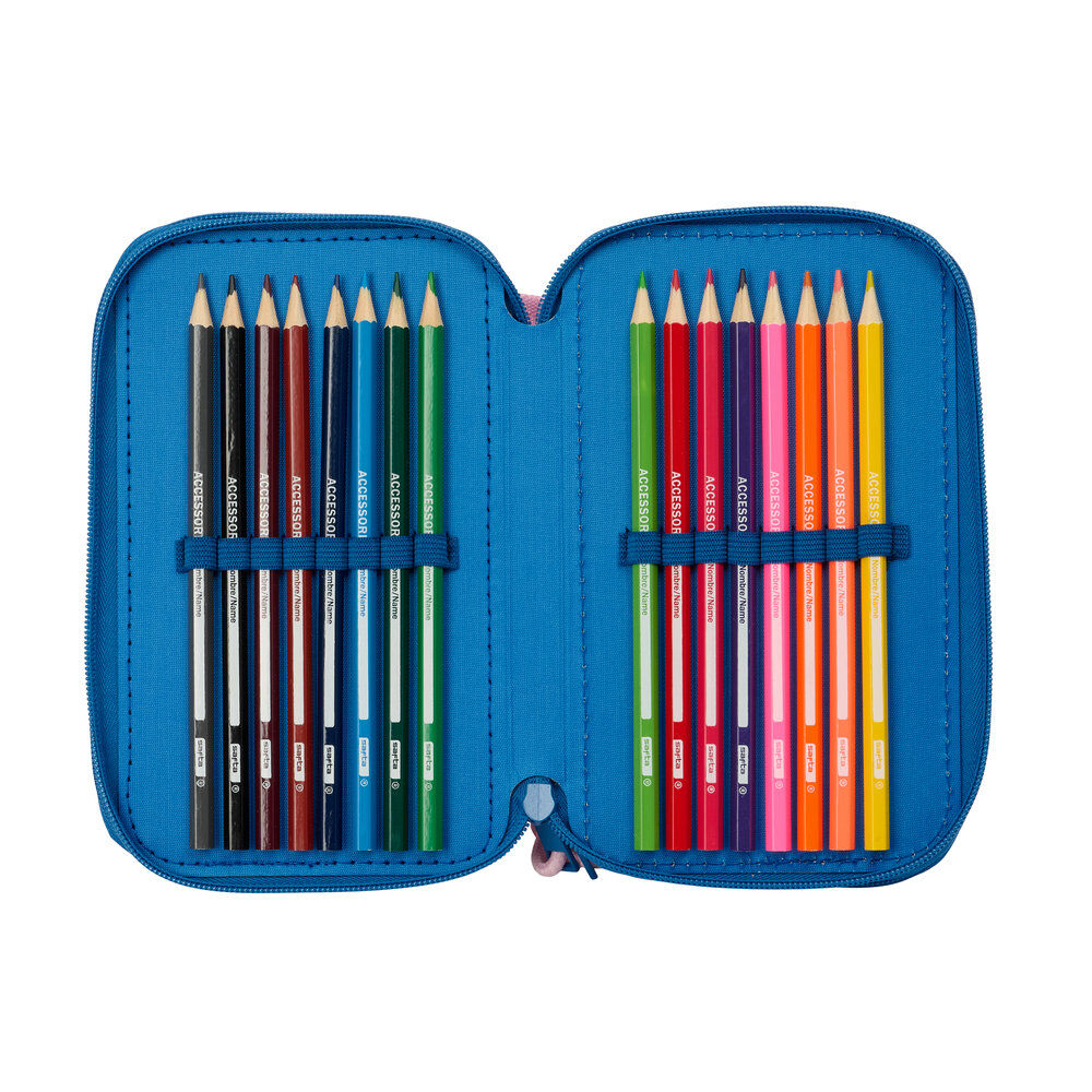 Trousse triple Angel & Stitch Disney 37 pièces