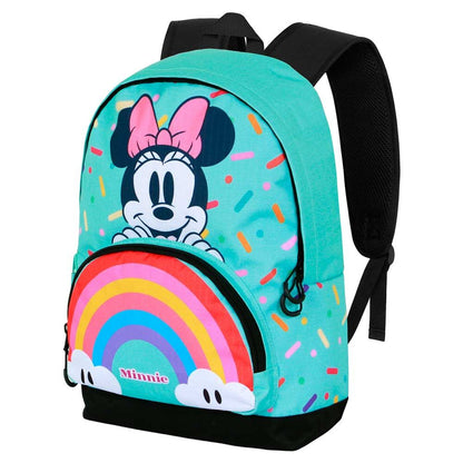 rainbow minnie disney backpack 41cm