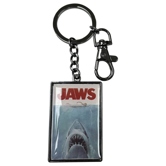 jaws shark poster metal keychain