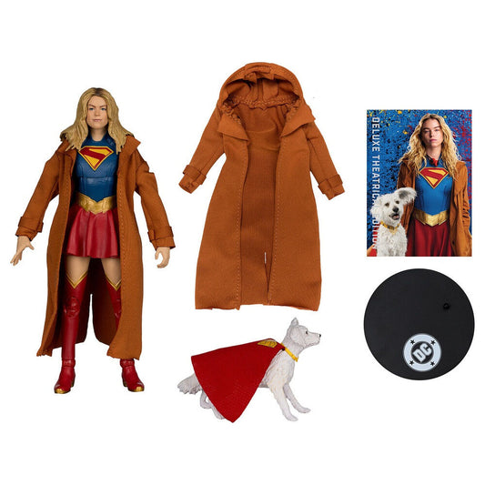 figure supergirl & kripto gold label collection deluxe theatrical edition supergirl dc comics 18cm