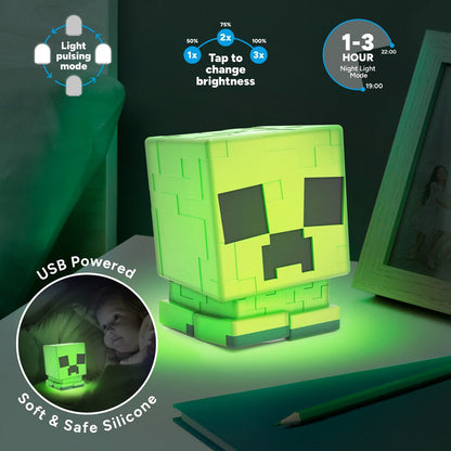 Lampe en silicone Creeper SquishyGlo Minecraft