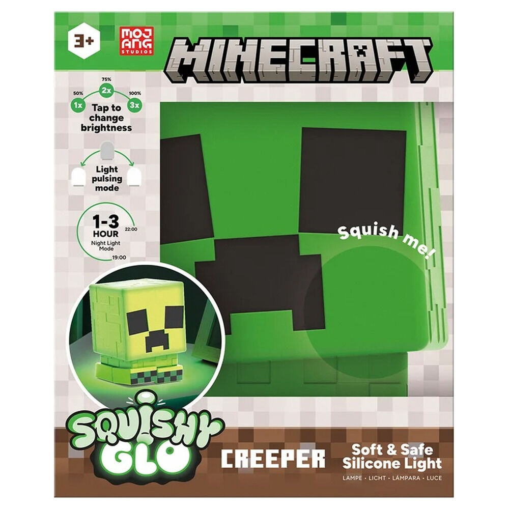 Lampe en silicone Creeper SquishyGlo Minecraft