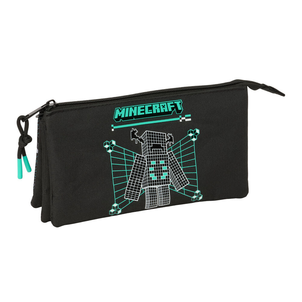 Screen Minecraft triple pencil case