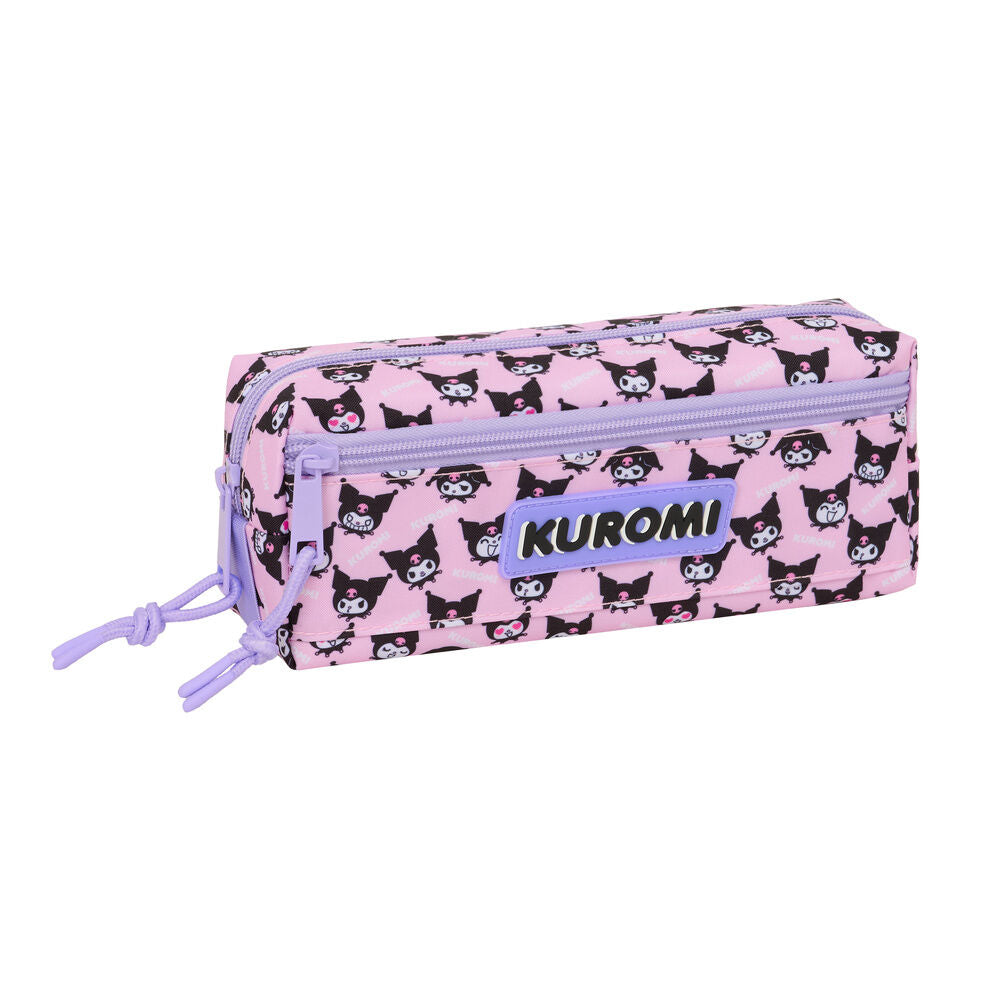 Kuromi Hello Kitty triple pencil case