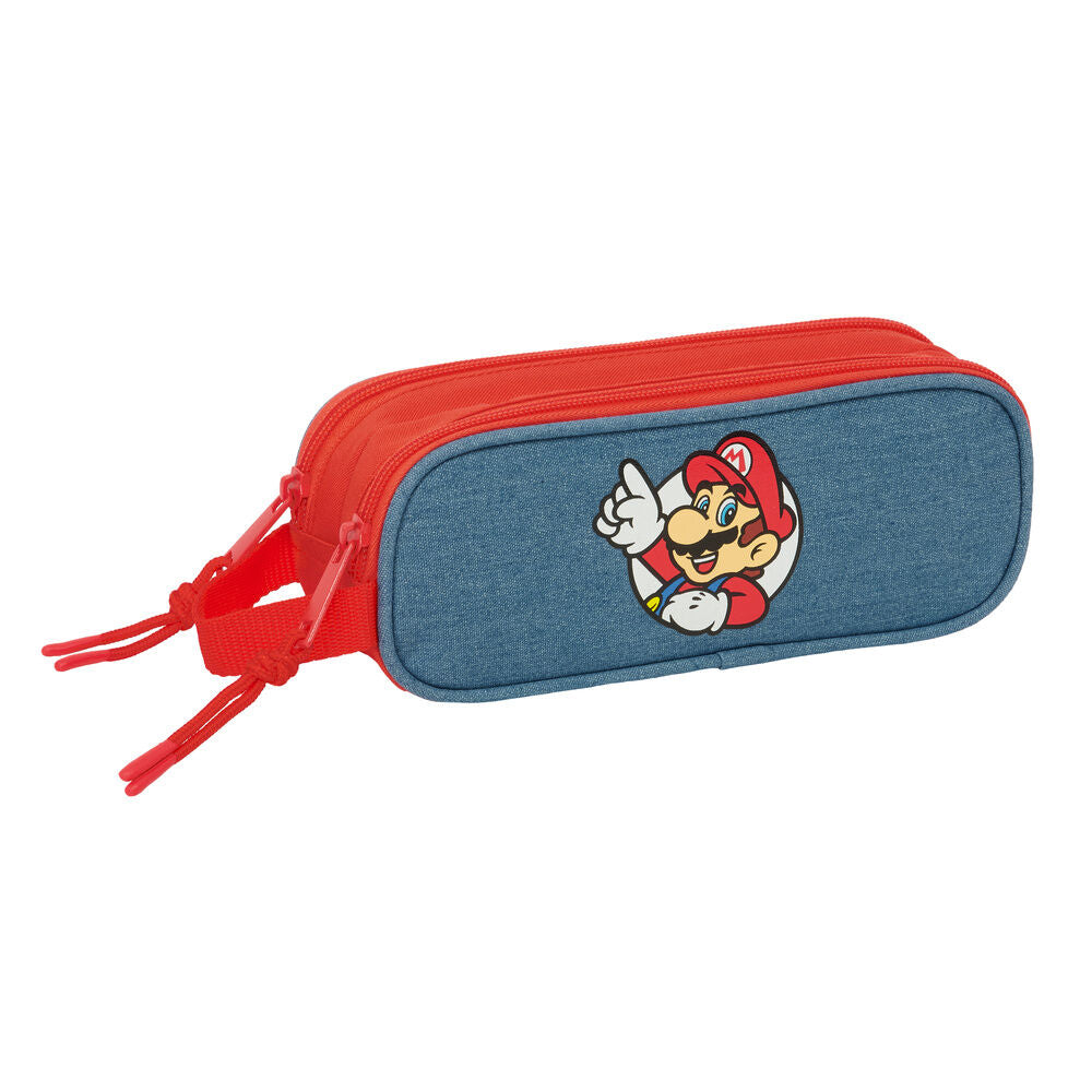 super mario double pencil case