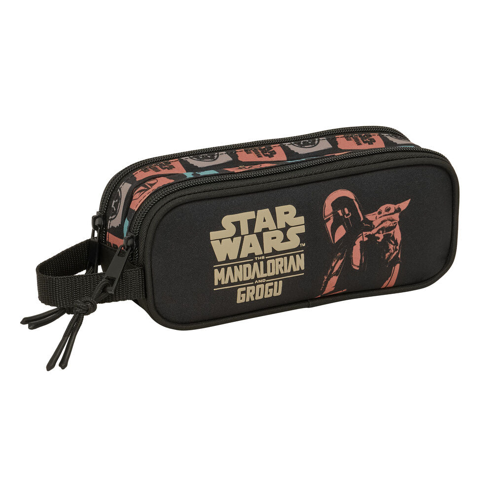 mandalorian & grogu star wars double pencil case