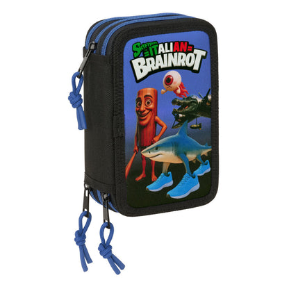 brainrot triple pencil case  37 pieces