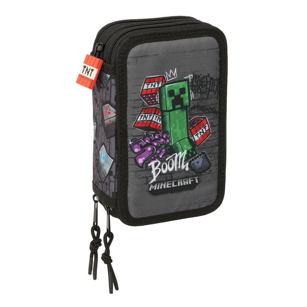 graffiti minecraft pencil case triple 37pcs