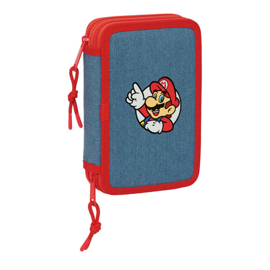 super mario double pencil case 29pcs