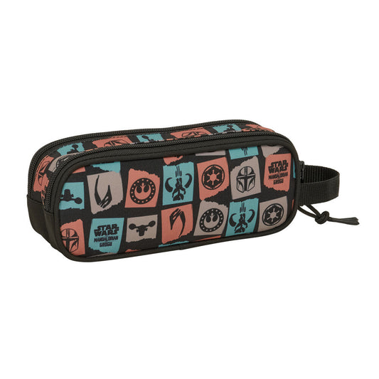 Astuccio doppio di Star Wars con Mandalorian e Grogu