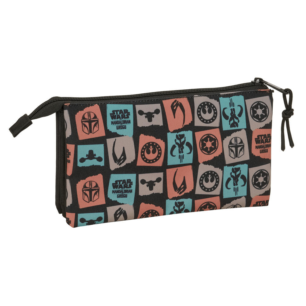 Mandalorian & Grogu Star Wars triple pencil case