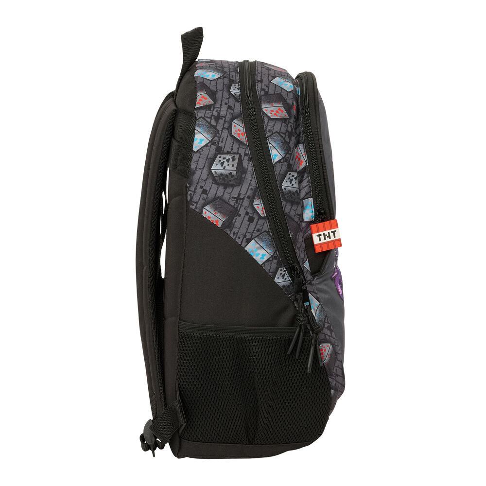 Mochila Graffiti Minecraft 44cm adaptável