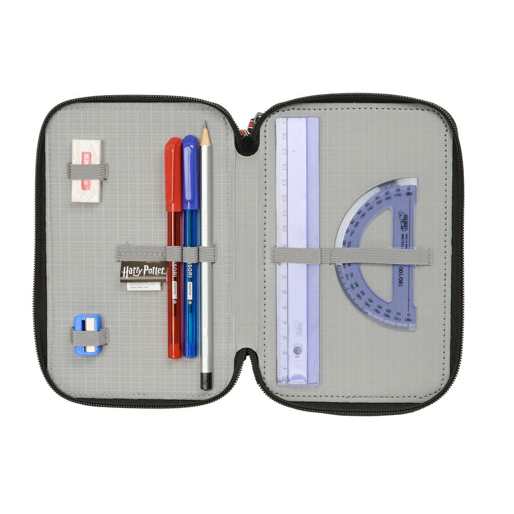 Trousse triple Harry Potter Poudlard 37 pièces