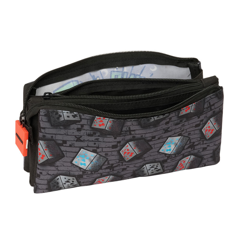 Graffiti Minecraft triple pencil case
