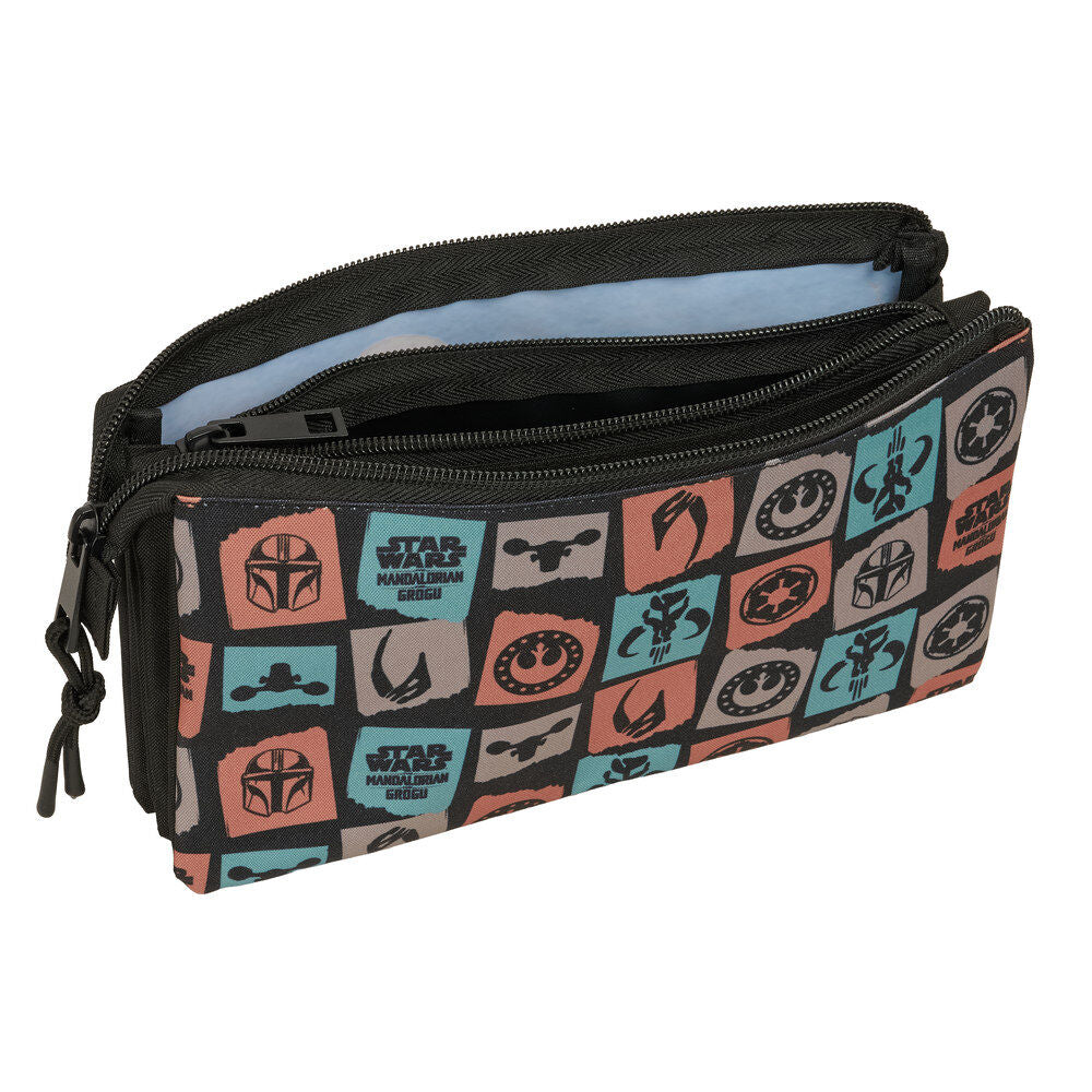 Mandalorian & Grogu Star Wars triple pencil case