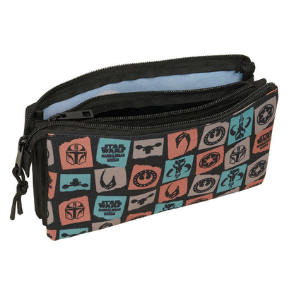 Mandalorian & Grogu Star Wars triple pencil case