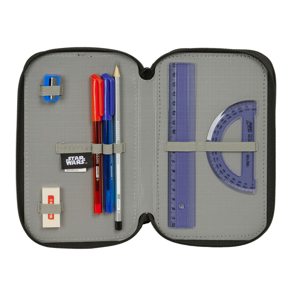 Mandalorian & Grogu Star Wars triple pencil case 37pcs